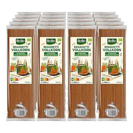 BioBio Vollkorn Spaghetti 500 g, 20er Pack