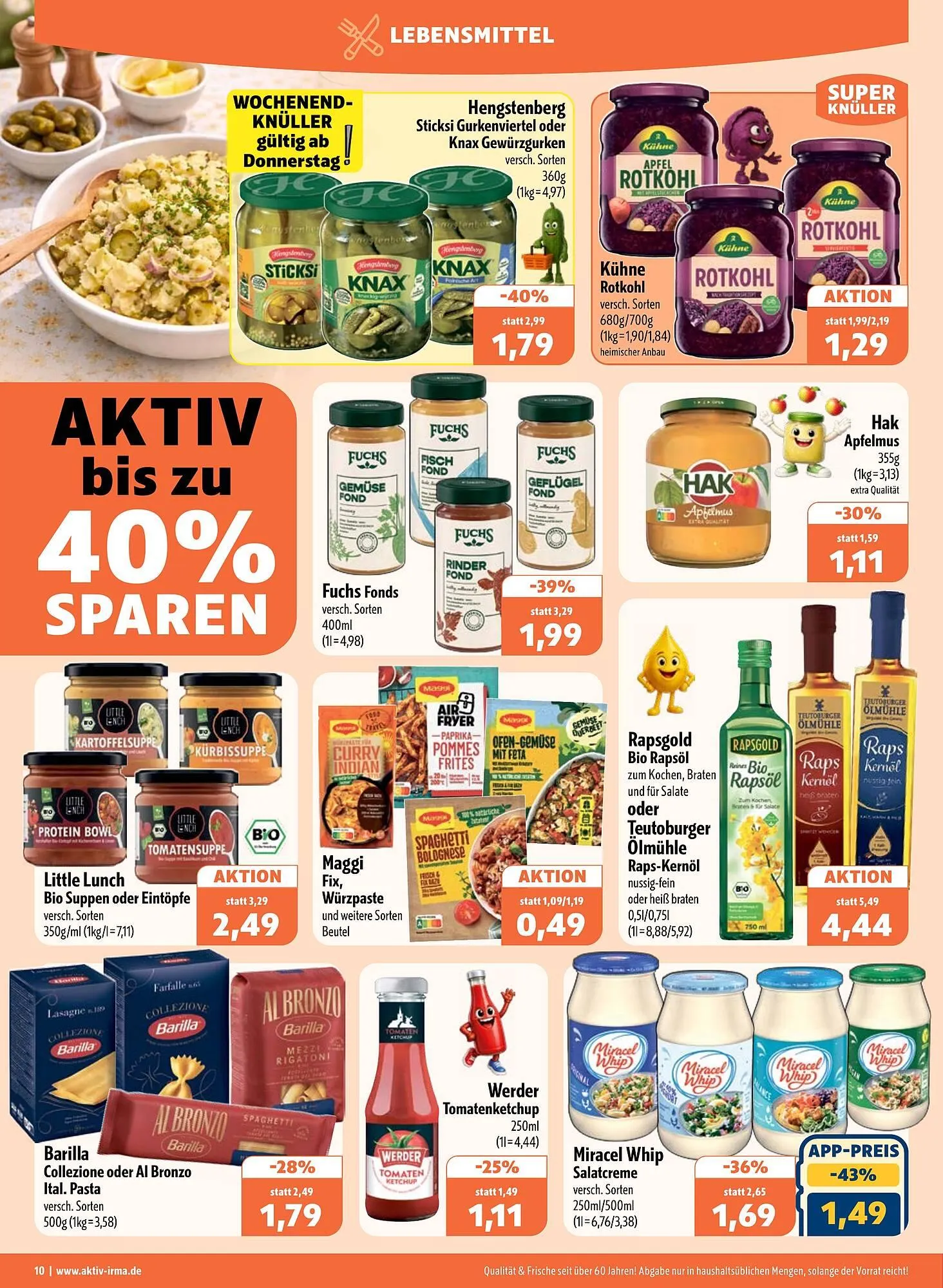 Aktiv Irma Prospekt von 16. März bis 21. März 2026 - Prospekt seite 10