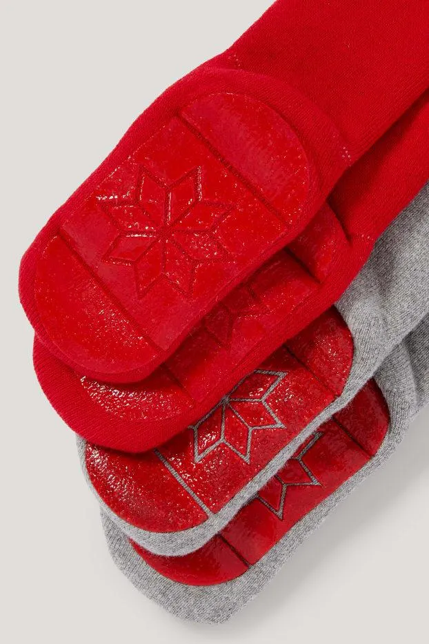 Set van 2 paar - baby-antislipsokken voor kerst