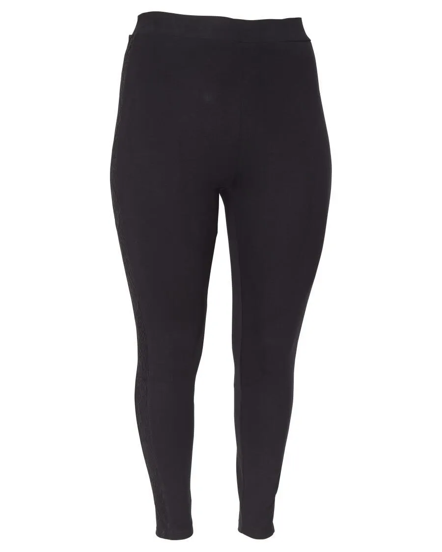 Leggings mit Spitze Janina Plus, elastischer Bund