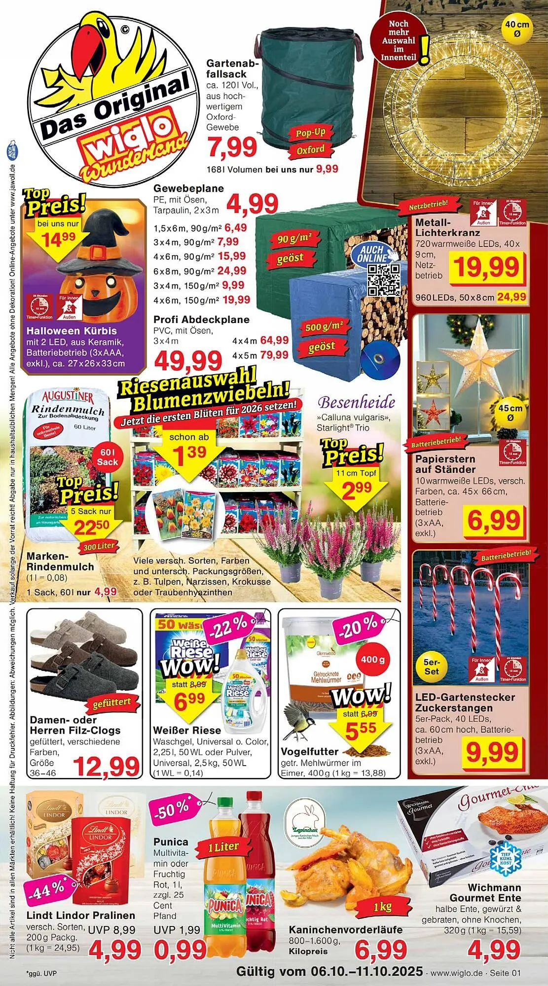 Wiglo Wunderland Prospekt von 6. Oktober bis 11. Oktober 2025 - Prospekt seite 1