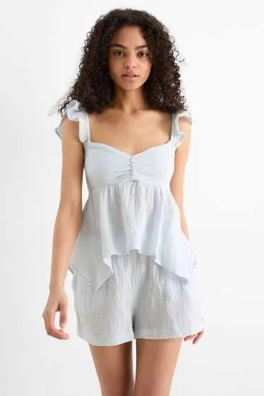 Cheesecloth blouse top
