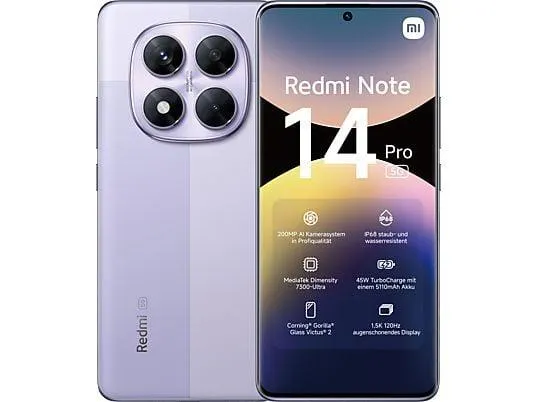 XIAOMI Redmi Note 14 Pro 5G 256 GB Lavender Purple Dual SIM