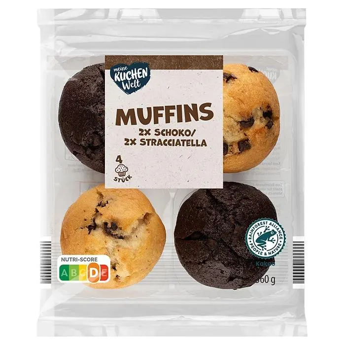 MEINE KUCHENWELT Muffins 360 g, Schoko Stracciatella