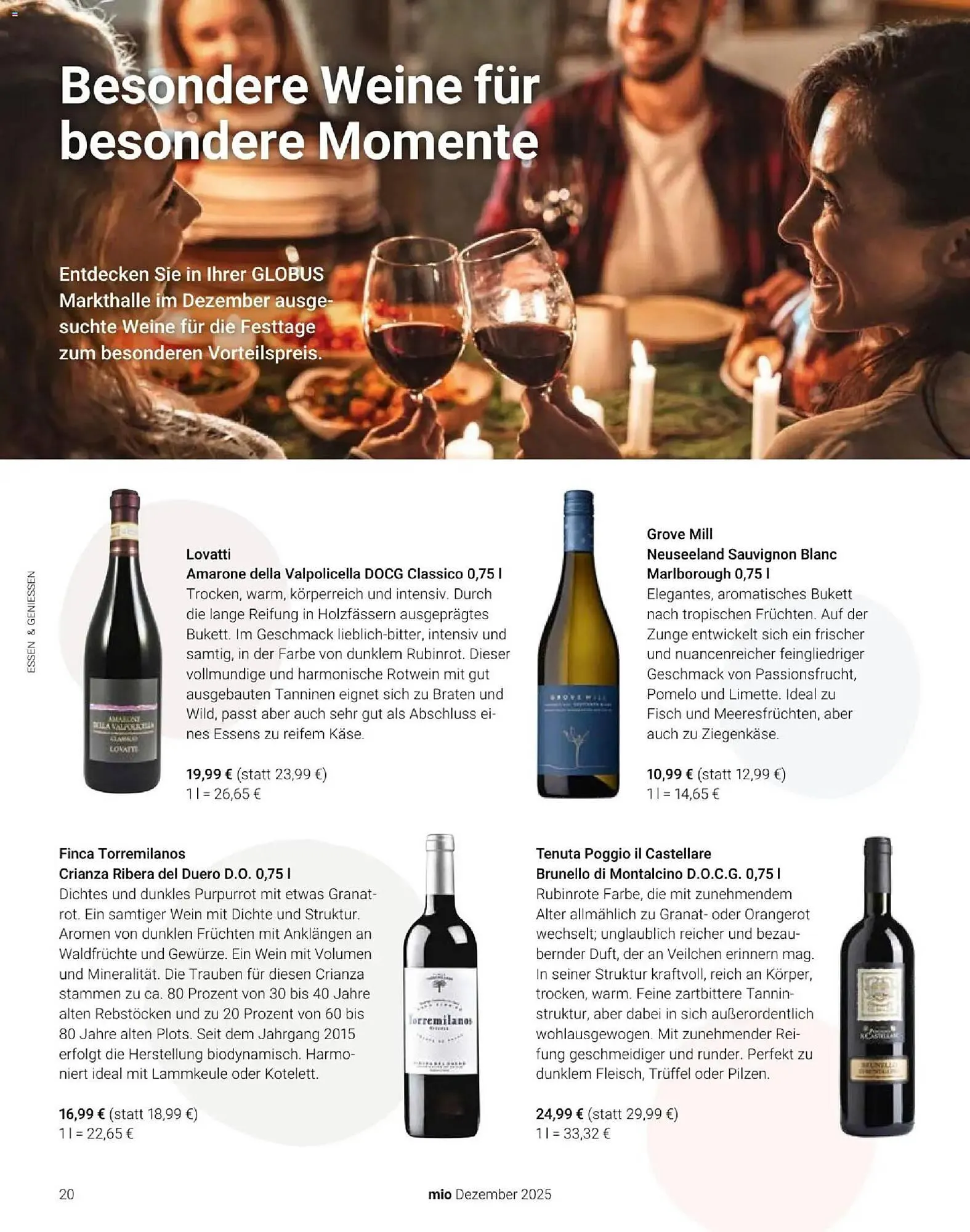 Globus Mio Magazin von 1. Dezember bis 31. Dezember 2025 - Prospekt seite 20