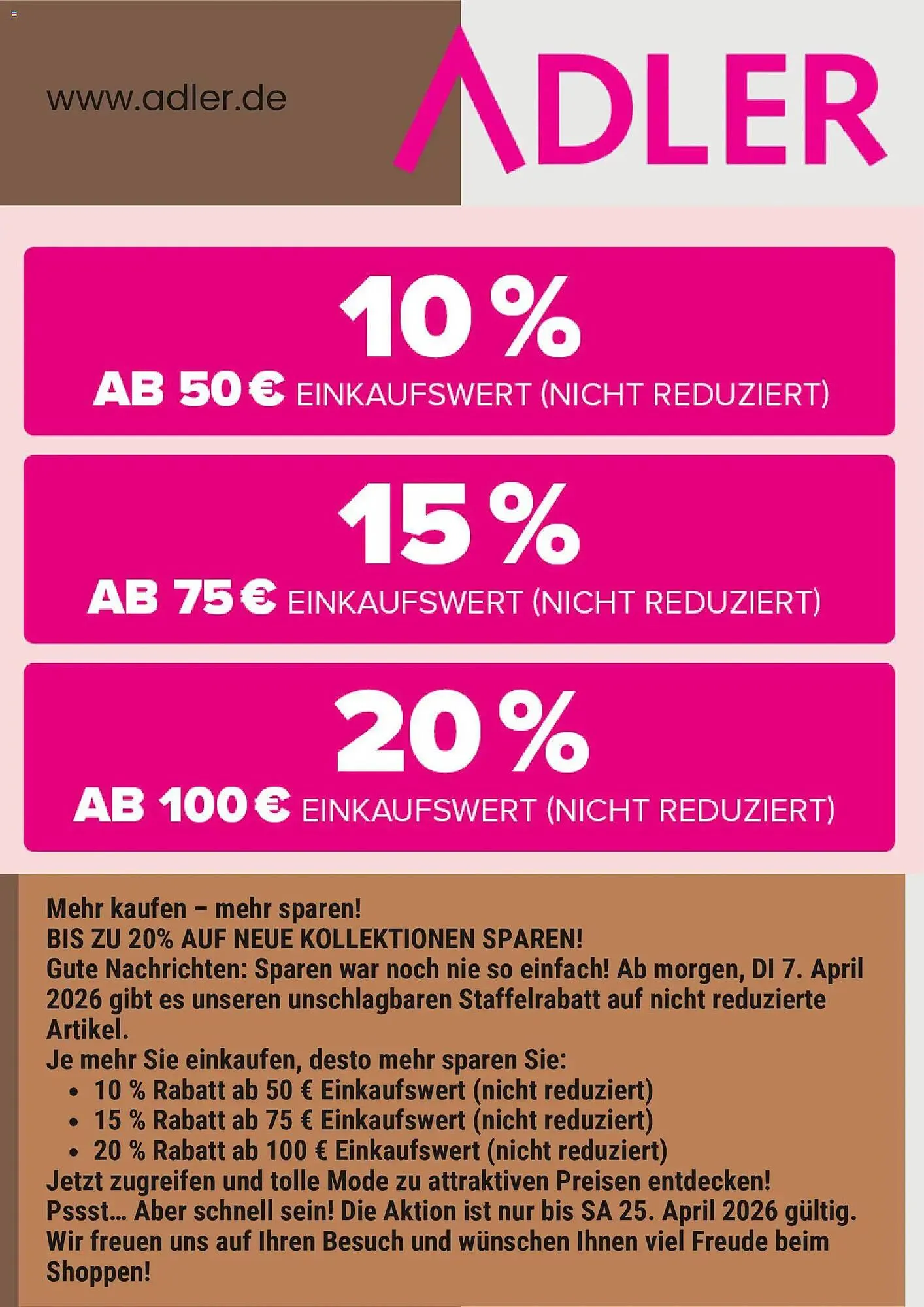 Adler Prospekt von 8. April bis 7. Mai 2026 - Prospekt seite 2