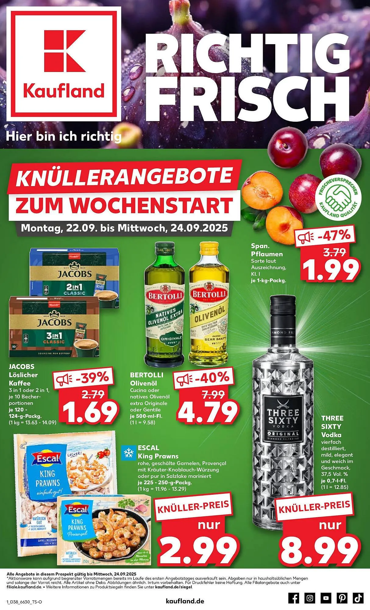 Kaufland Prospekt von 21. September bis 24. September 2025 - Prospekt seite 1