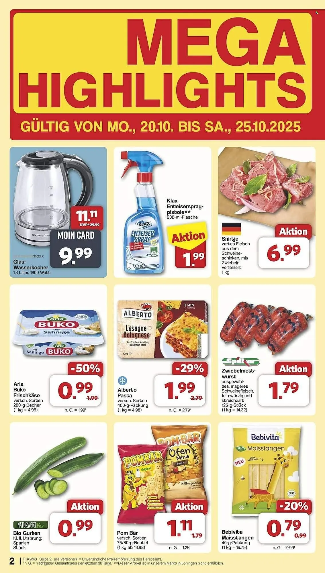 Famila Nord Ost Prospekt von 20. Oktober bis 25. Oktober 2025 - Prospekt seite 2