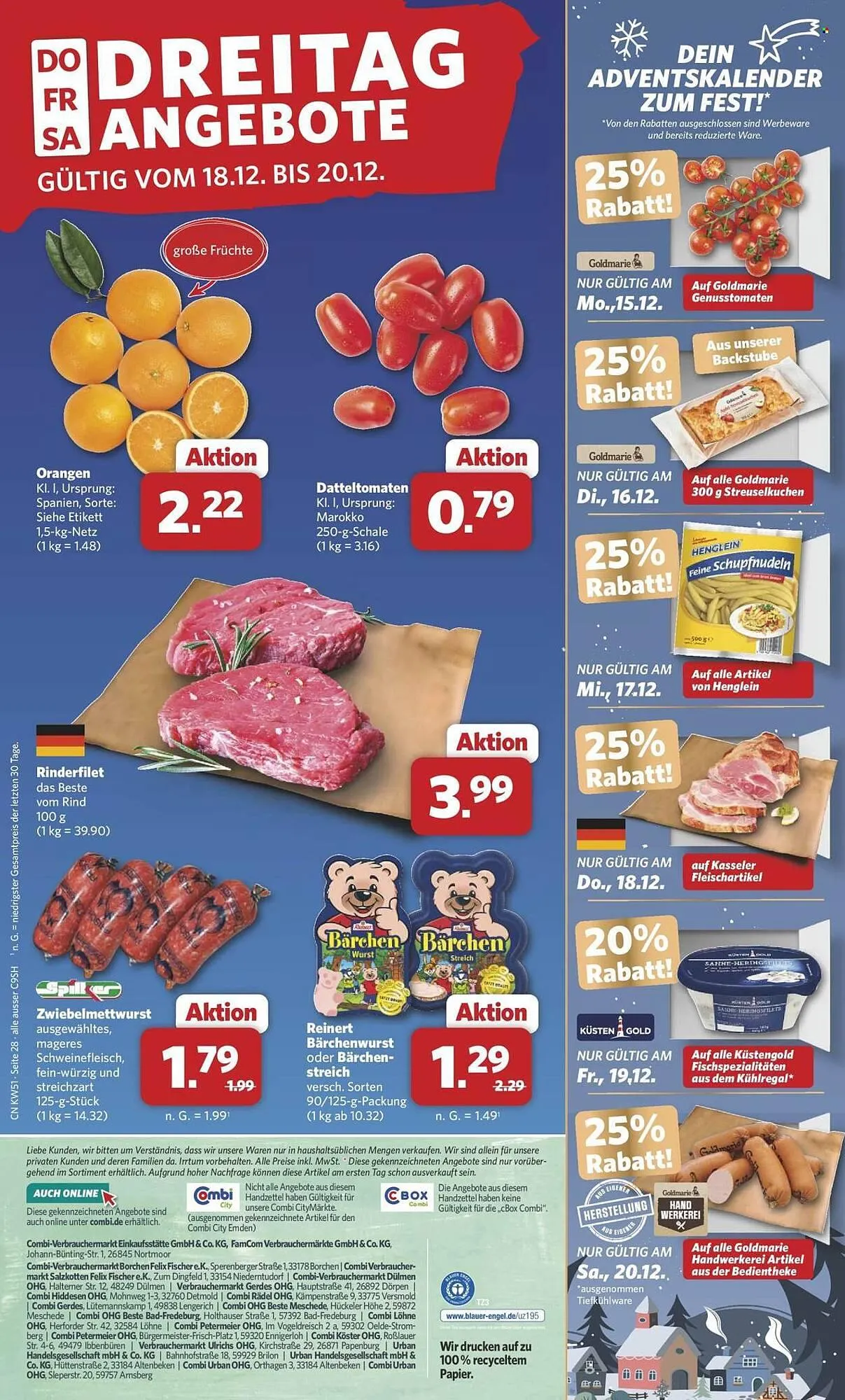Combi Prospekt von 15. Dezember bis 20. Dezember 2025 - Prospekt seite 33