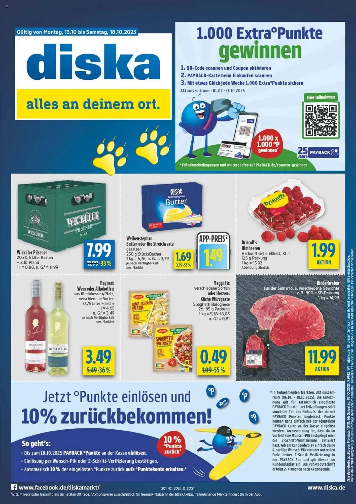 Diska Prospekt von 13. Oktober bis 18. Oktober 2025 - Prospekt seite 1