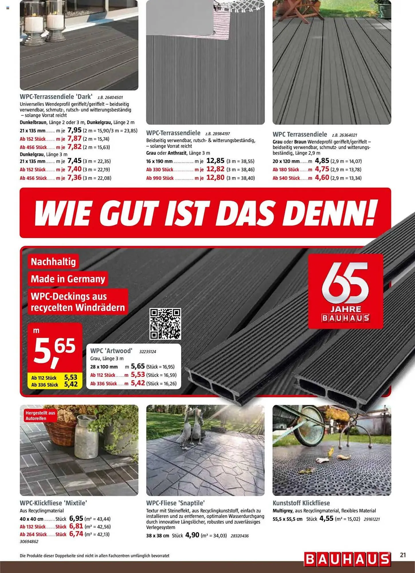Bauhaus Prospekt von 29. März bis 3. Mai 2025 - Prospekt seite 21