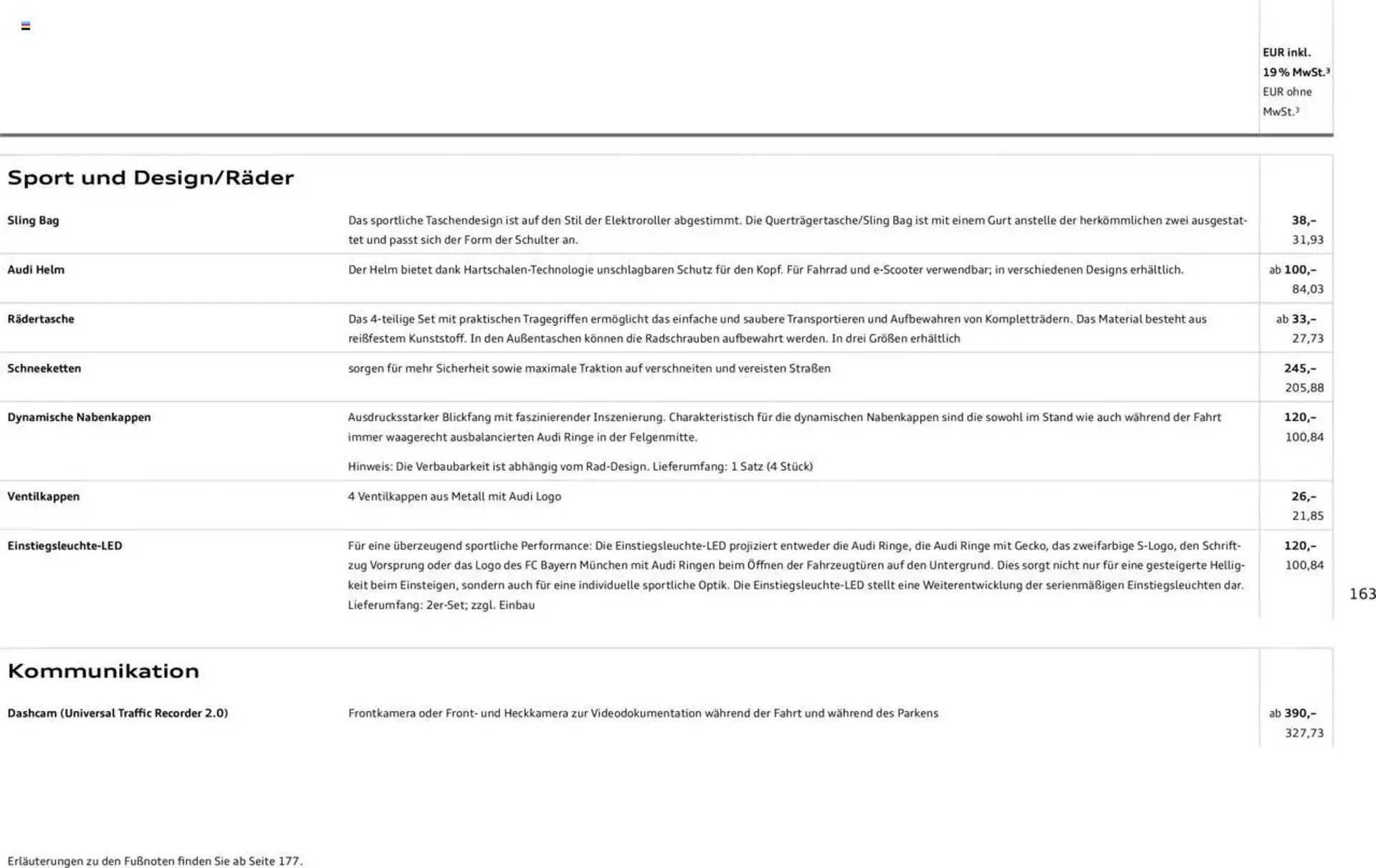 Audi Prospekt von 29. Januar bis 9. Januar 2026 - Prospekt seite 163
