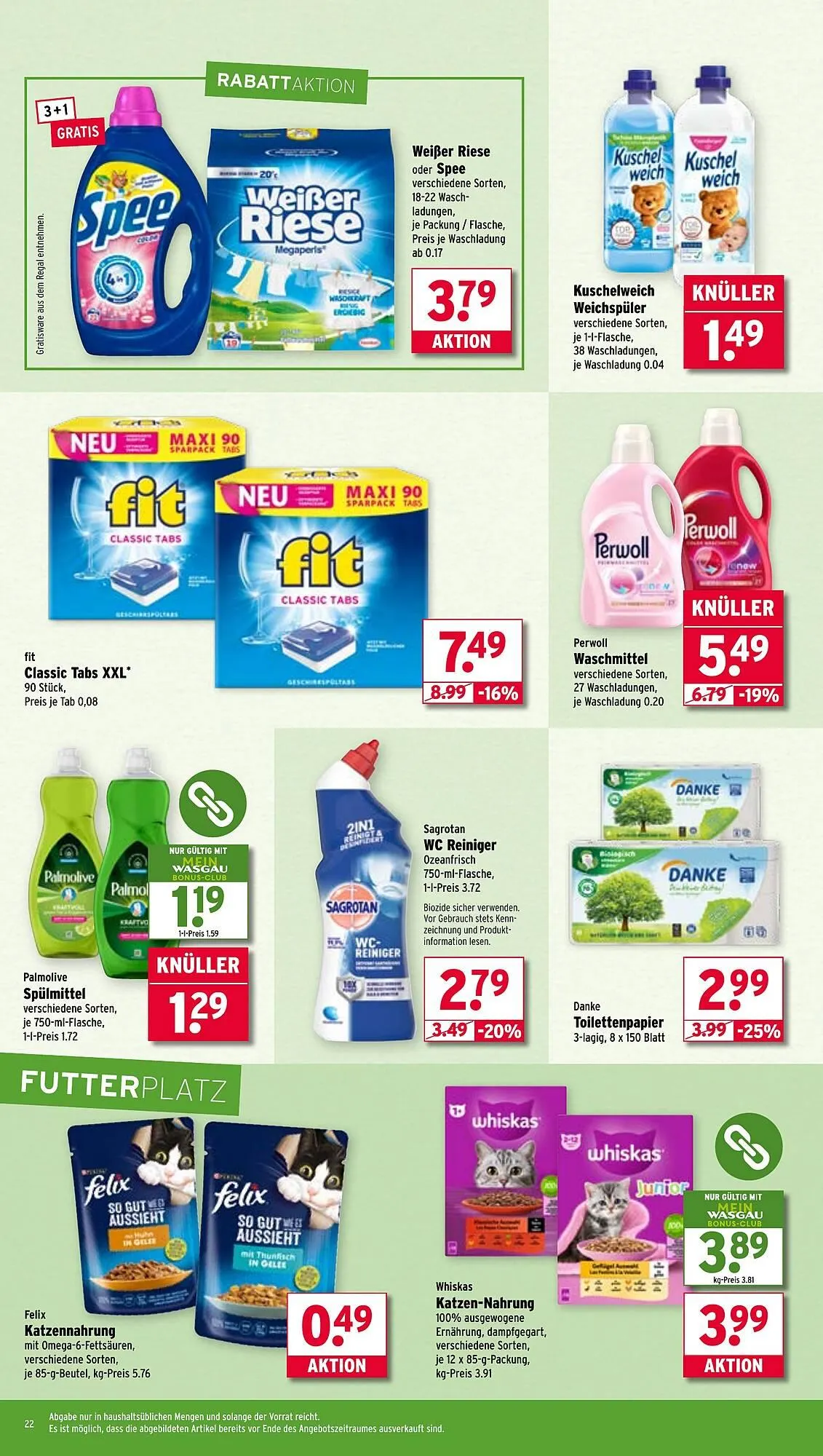 Wasgau Prospekt von 21. Juli bis 26. Juli 2025 - Prospekt seite 22