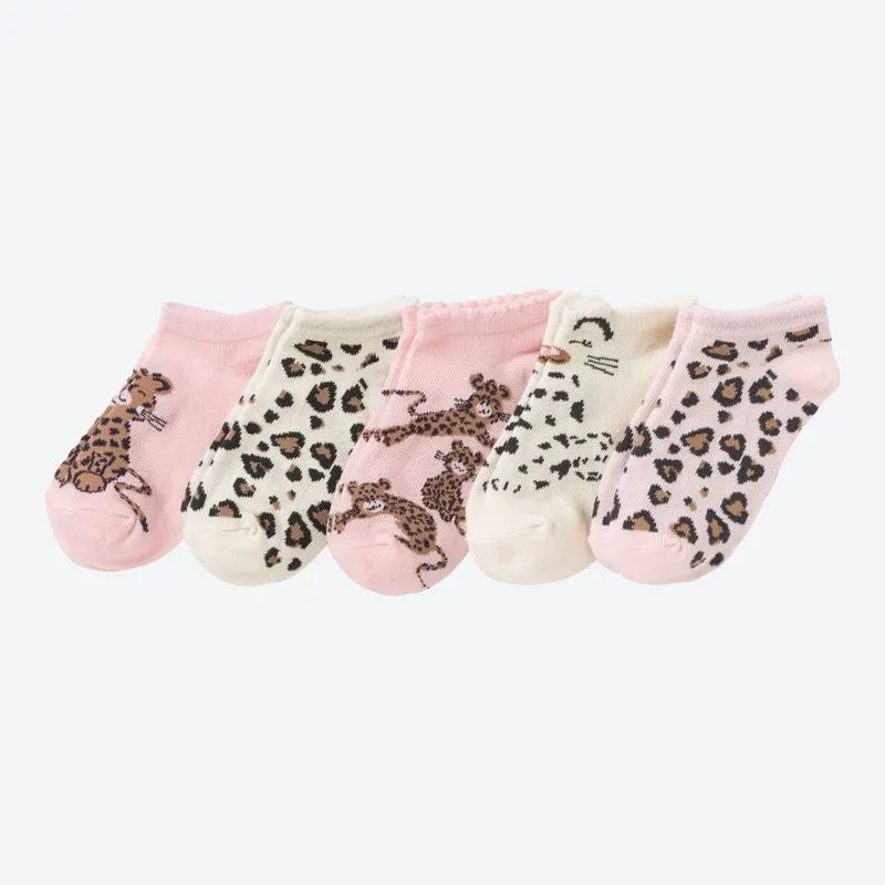 Kinder-Sneaker-Socken mit 3D-Effekt, 5er-Pack