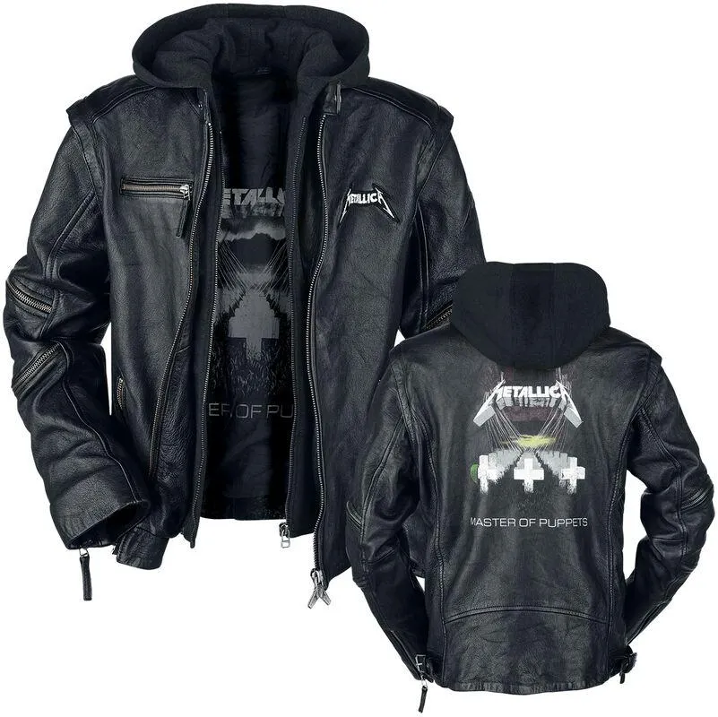 "Master Of Puppets" Chaqueta de Cuero Negro de Metallica