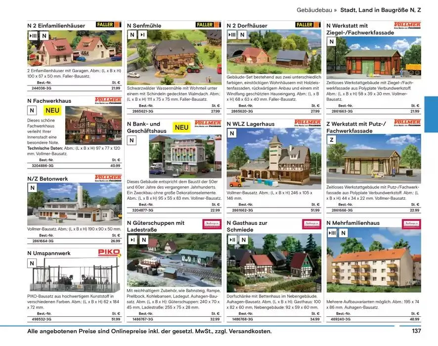 Modellbahn Katalog von 29. Oktober bis 31. Dezember 2025 - Prospekt seite 139