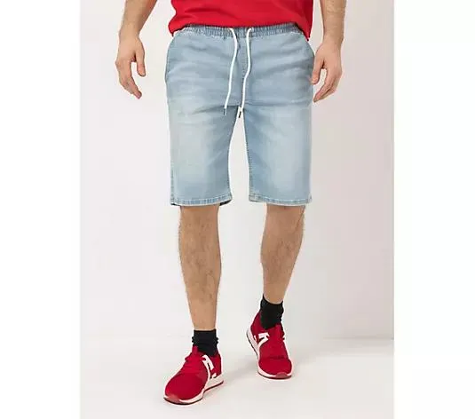 STRANDFEIN Menswear Bermuda Gummibund mit Kordelzug gerades Bein