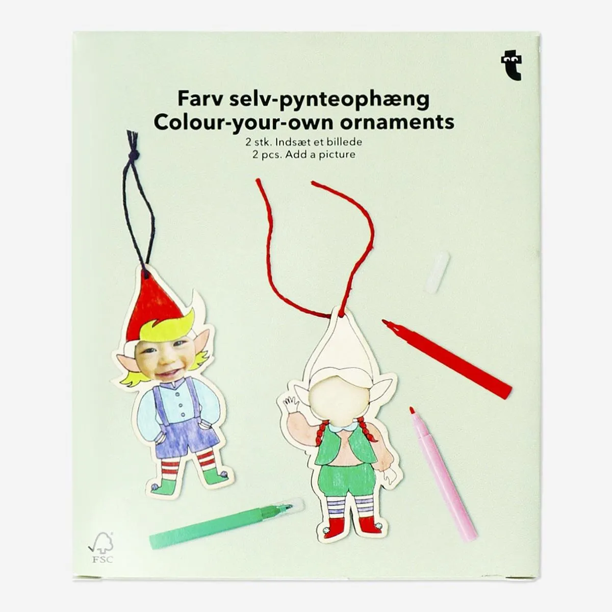 DIY ornaments insert your own pictures - 2 pcs