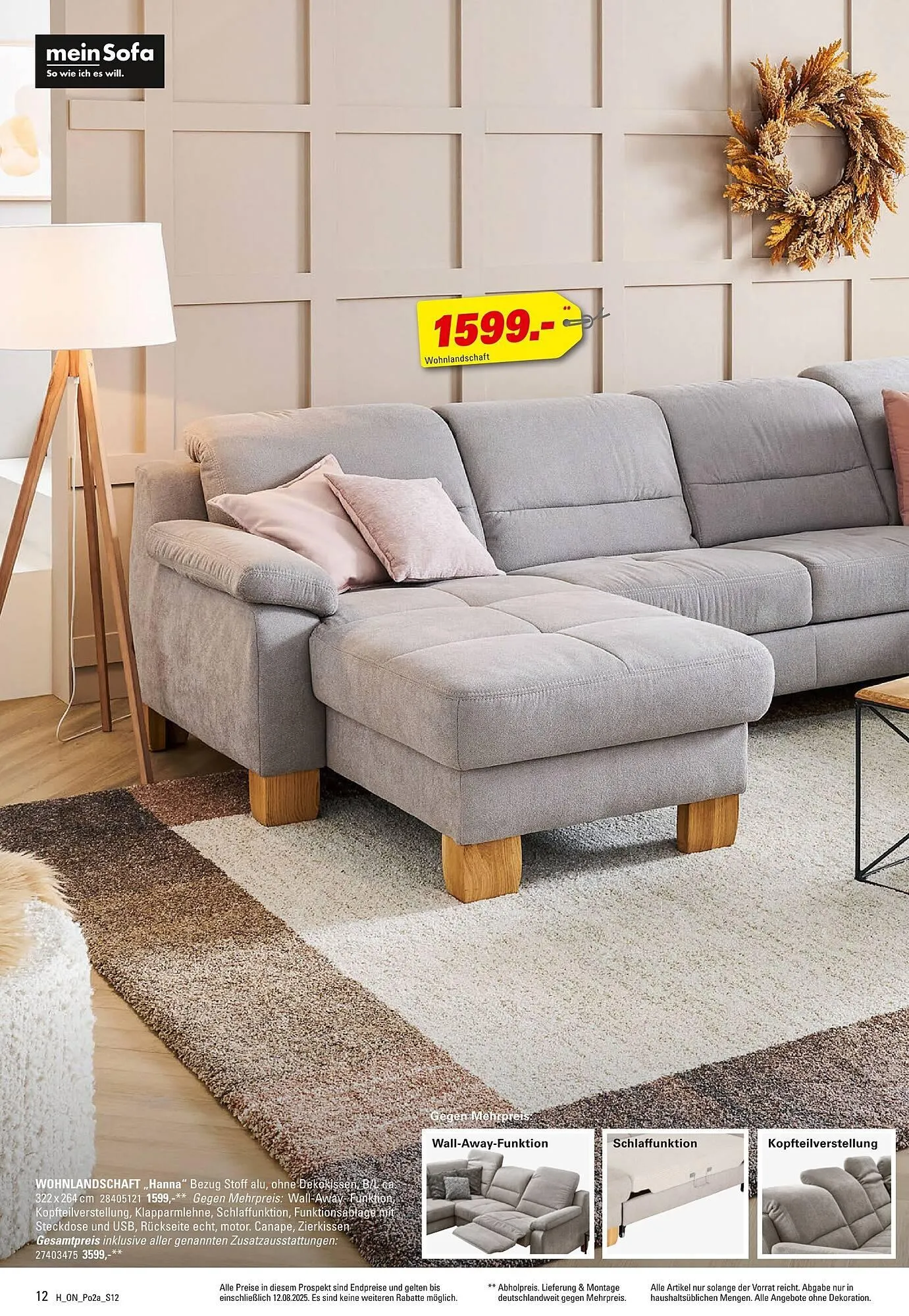 Höffner Prospekt von 30. Juli bis 12. August 2025 - Prospekt seite 12