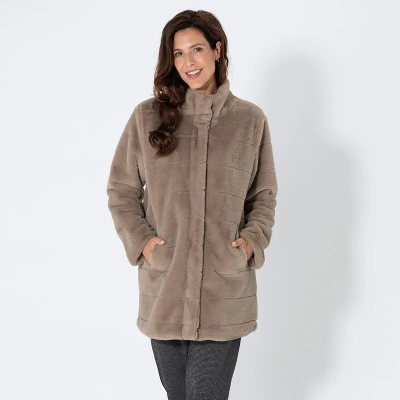 Damen-Mantel mit Streifendesign