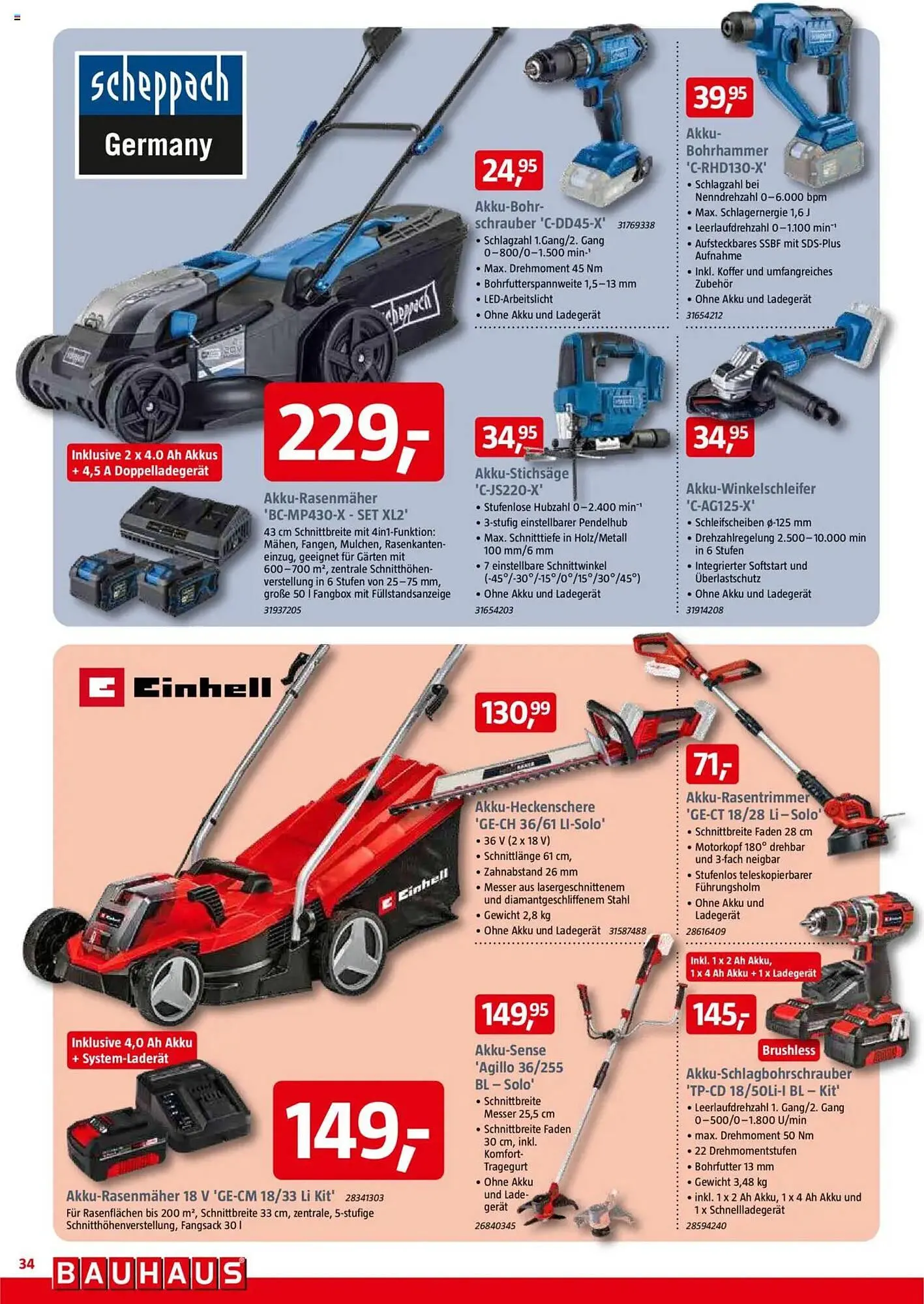 Bauhaus Prospekt von 29. März bis 3. Mai 2025 - Prospekt seite 34