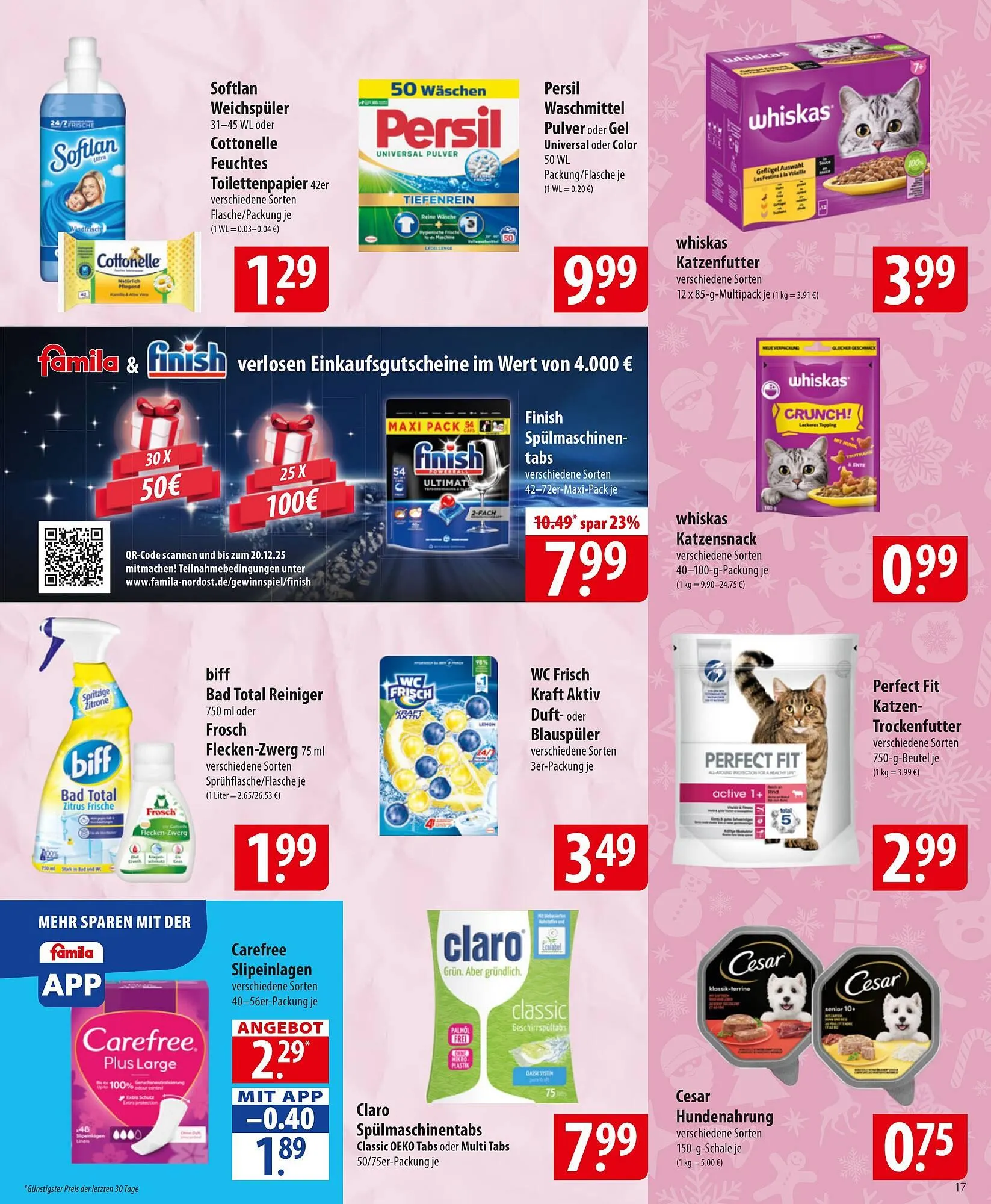 Famila Nord Ost Prospekt von 8. Dezember bis 13. Dezember 2025 - Prospekt seite 17