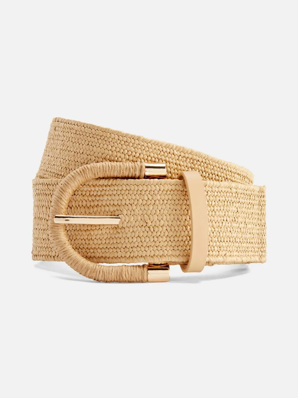 Bast-Gürtel mit Metallic-Details