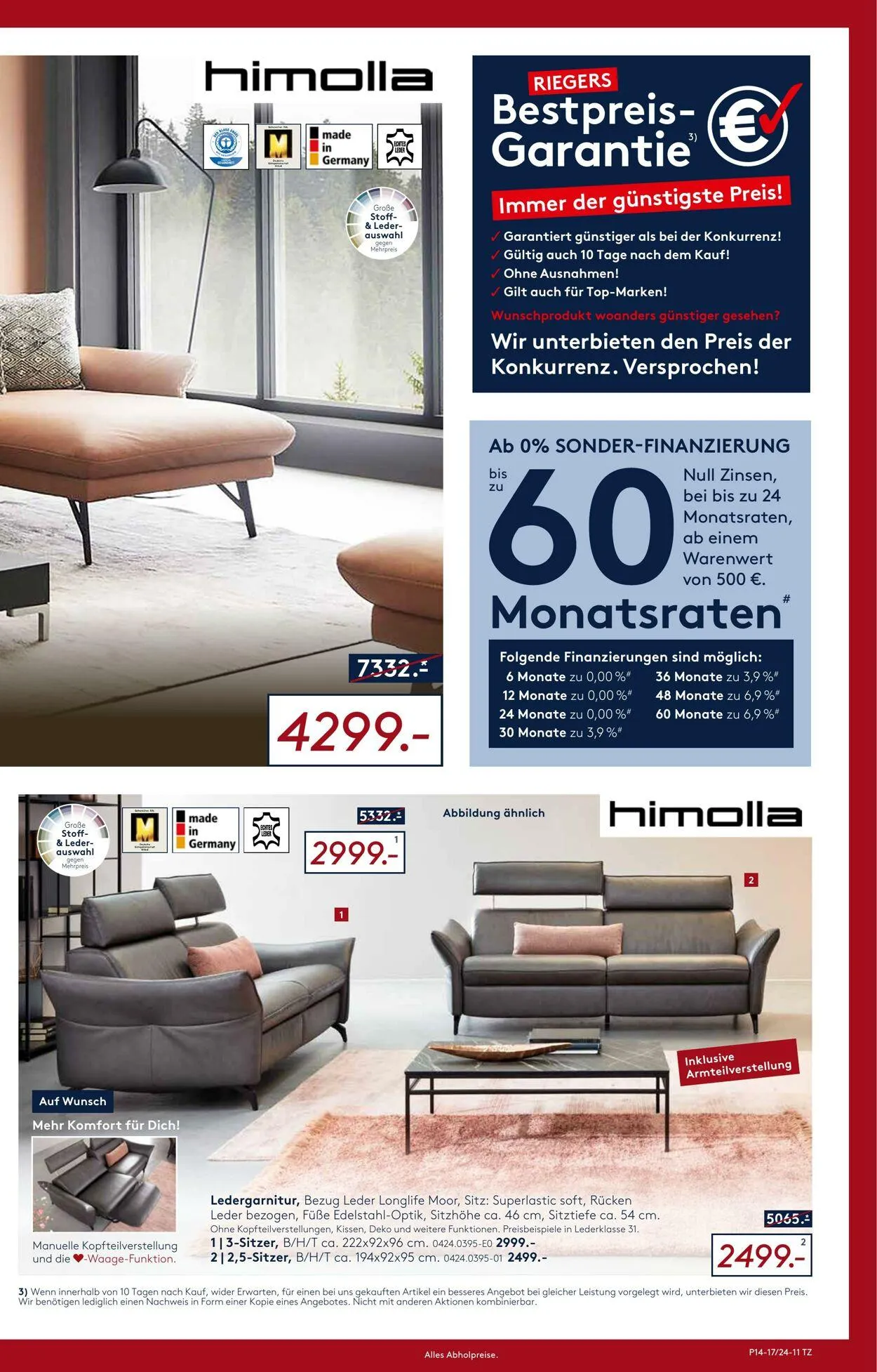 Möbel Rieger Aktueller Prospekt von 19. November bis 3. Dezember 2025 - Prospekt seite 11