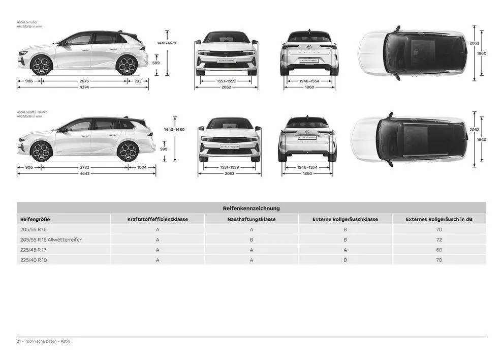Opel Astra 5-Türer von 6. April bis 6. April 2025 - Prospekt seite 21