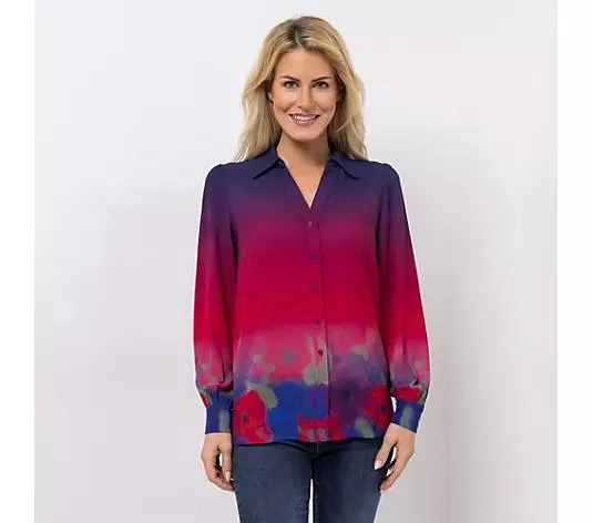 DAWID by Dawid Tomaszewski Bluse, Langarm mit Kragen leger weit