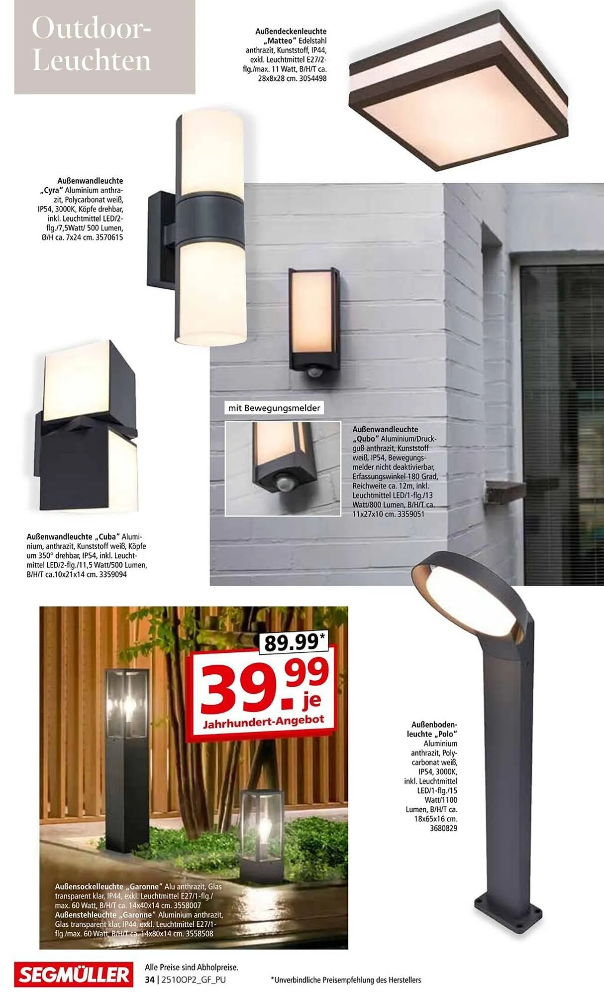 Segmüller Prospekt von 29. September bis 4. Januar 2026 - Prospekt seite 34