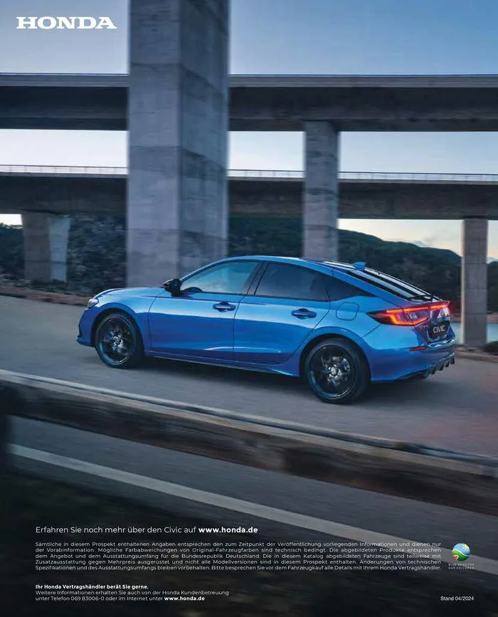 Honda CIVIC BROSCHÜRE von 11. April bis 11. April 2025 - Prospekt seite 39
