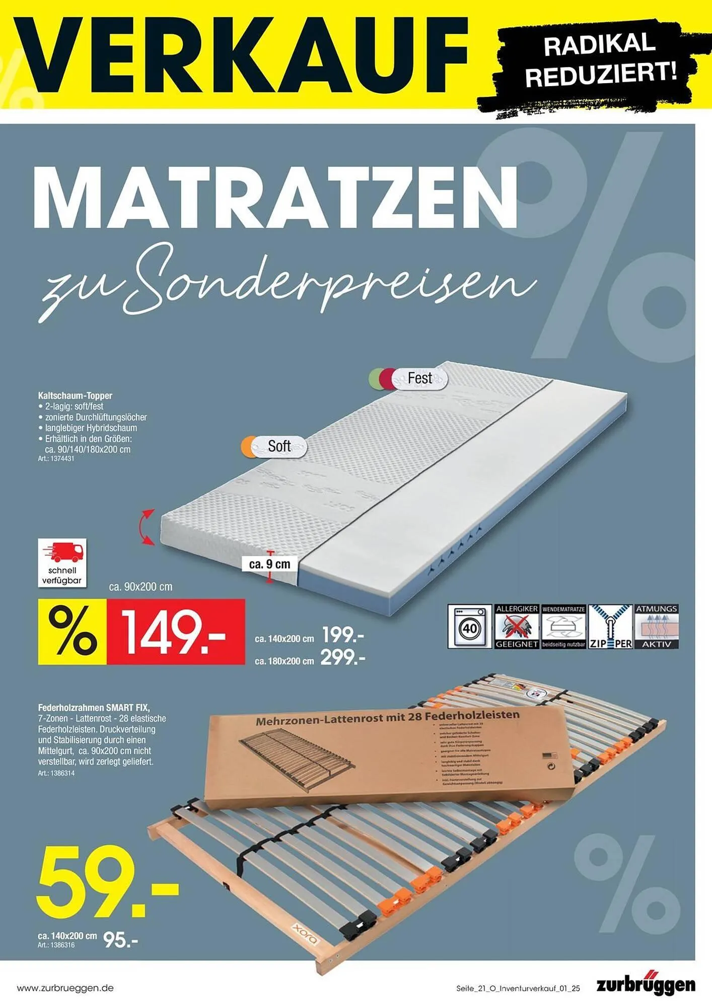 Zurbrüggen Prospekt von 31. Mai bis 6. Juni 2025 - Prospekt seite 21