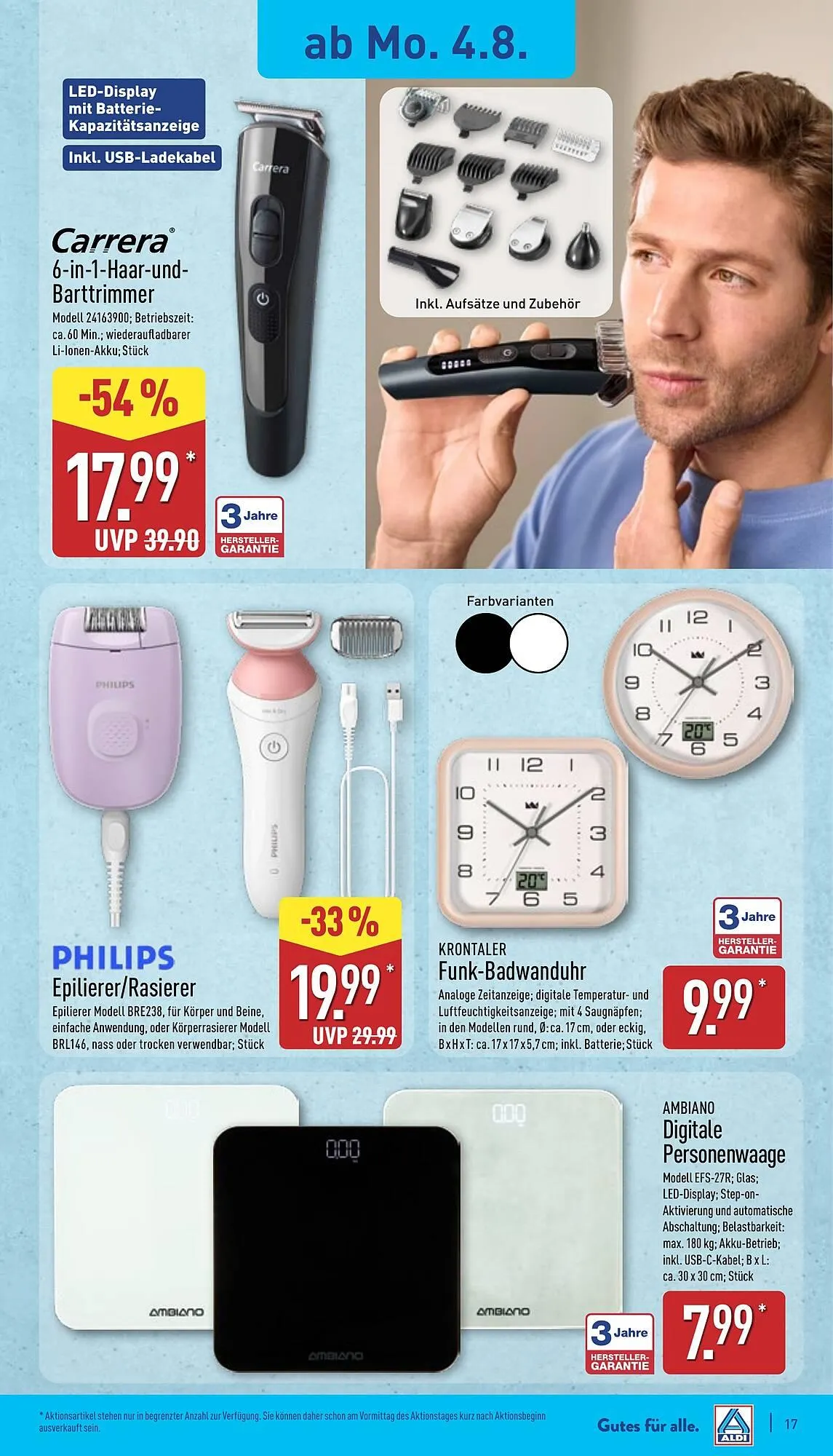 Aldi Nord Prospekt von 4. August bis 9. August 2025 - Prospekt seite 17