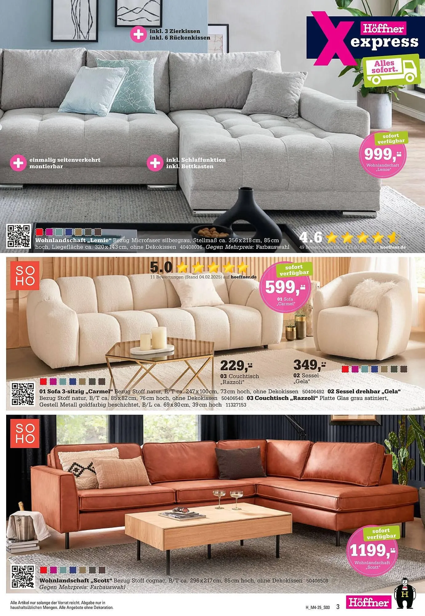 Höffner Prospekt von 9. April bis 22. April 2025 - Prospekt seite 3