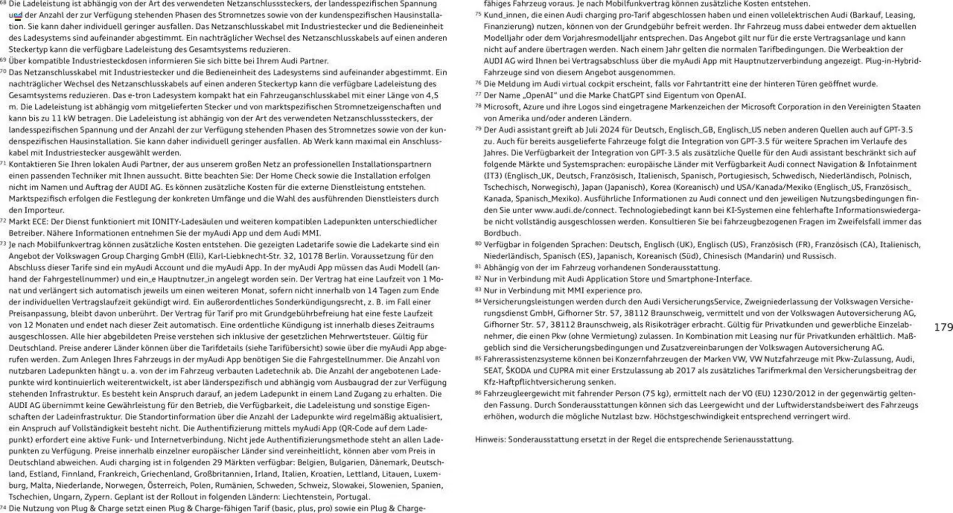 Audi Prospekt von 29. Januar bis 9. Januar 2026 - Prospekt seite 179