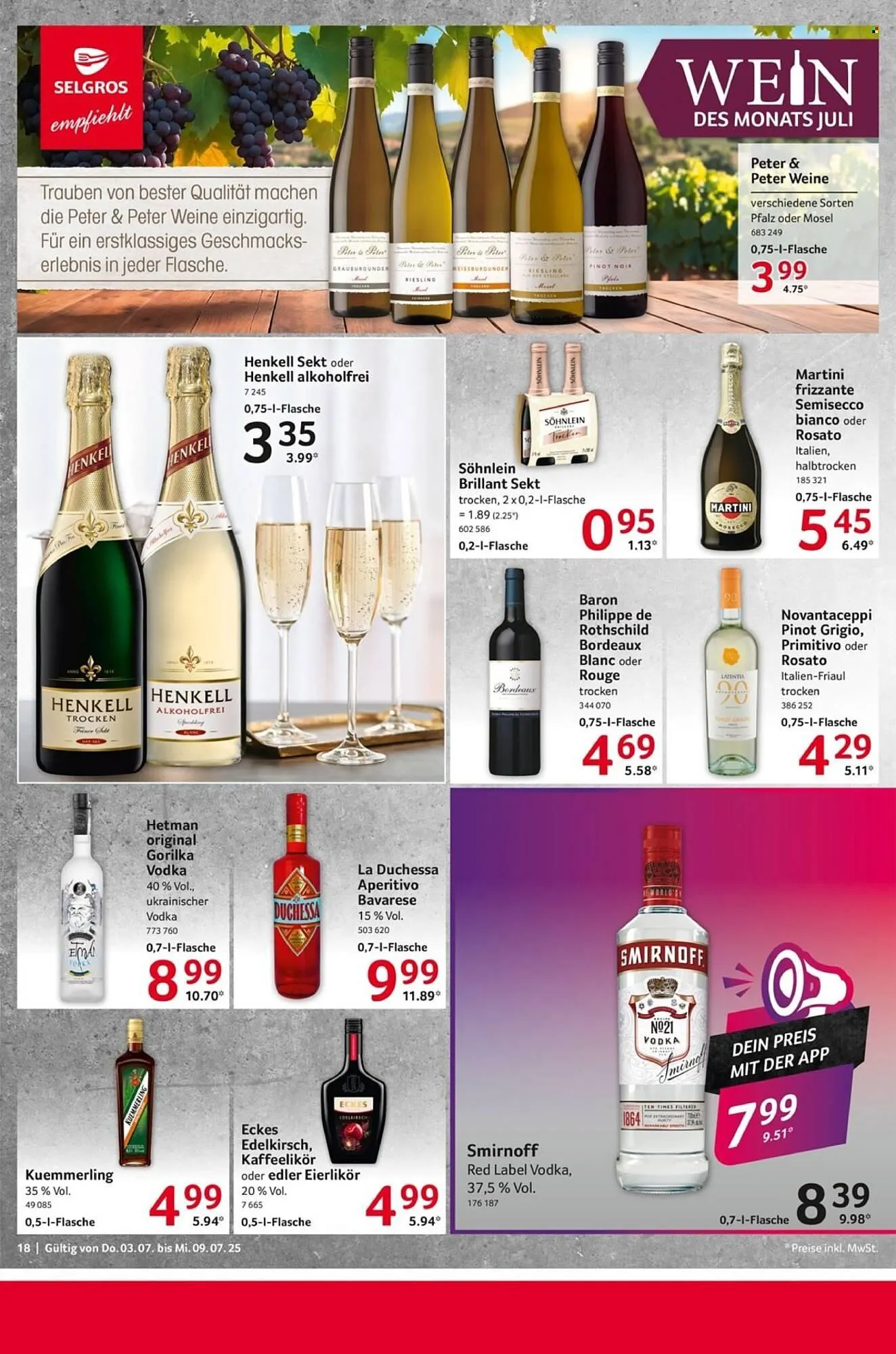 Selgros Prospekt von 3. Juli bis 9. Juli 2025 - Prospekt seite 18