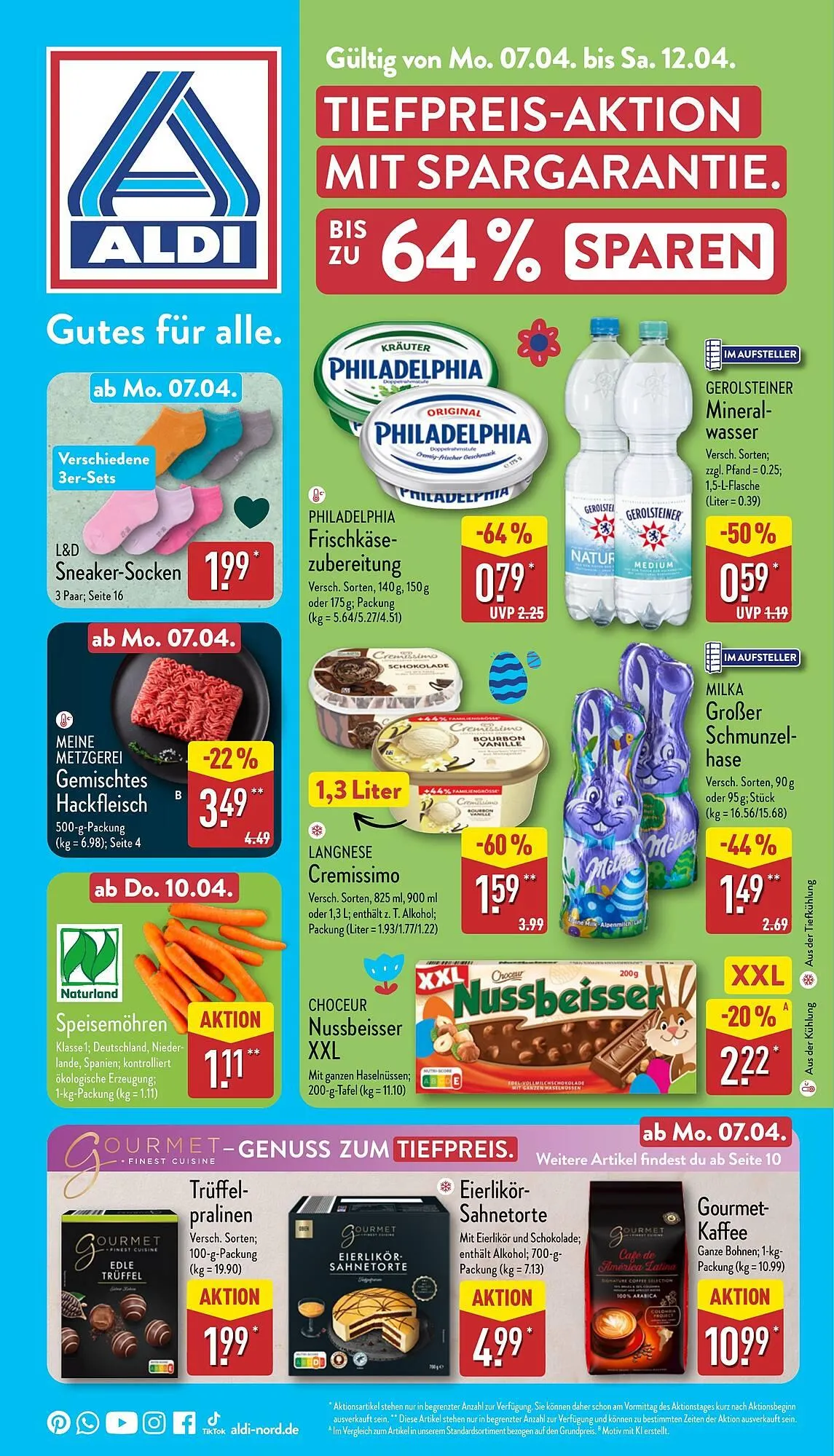 Aldi Nord Prospekt von 7. April bis 12. April 2025 - Prospekt seite 1