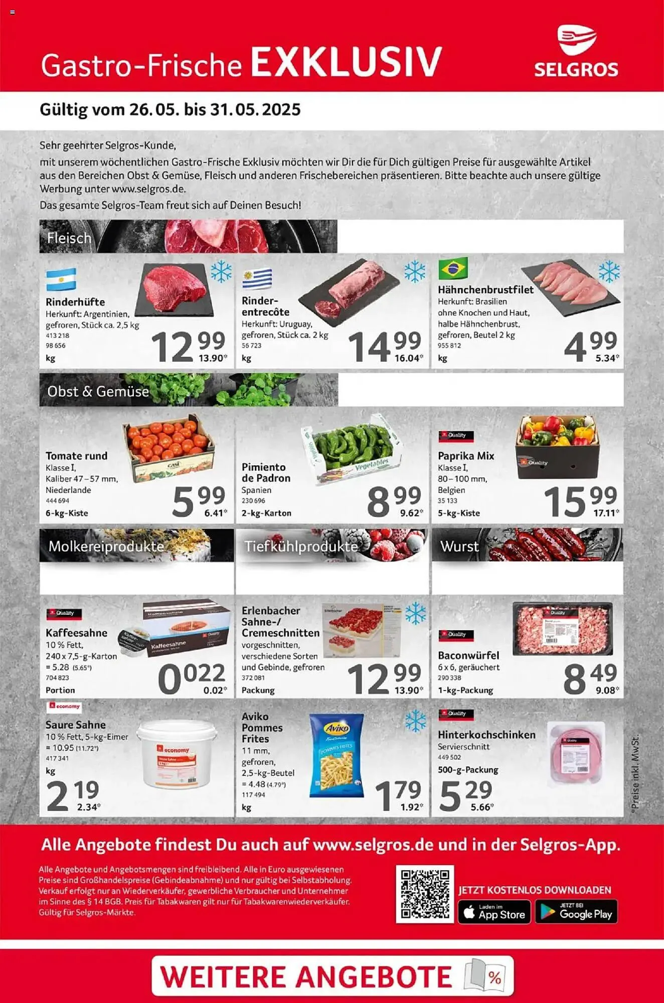 Selgros Prospekt von 26. Mai bis 31. Mai 2025 - Prospekt seite 1