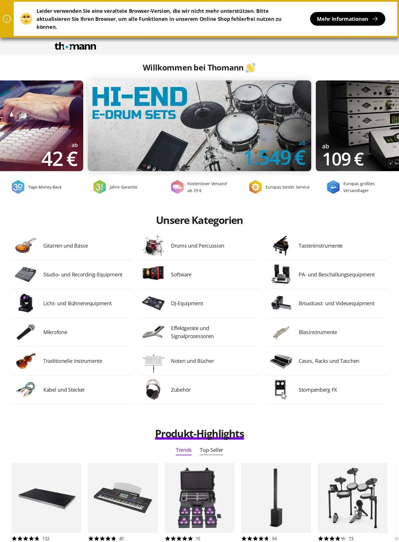 Thomann Aktueller Prospekt - 1