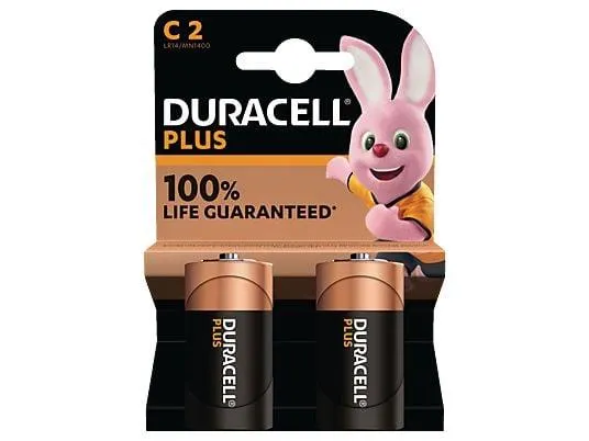 DURACELL 141827 C Batterie, Alkaline, 1.5 Volt 2 Stück