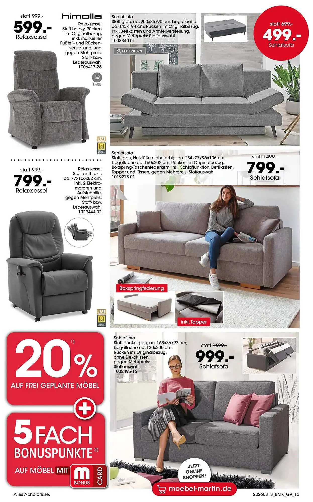 Möbel Martin Prospekt von 12. März bis 31. März 2026 - Prospekt seite 13