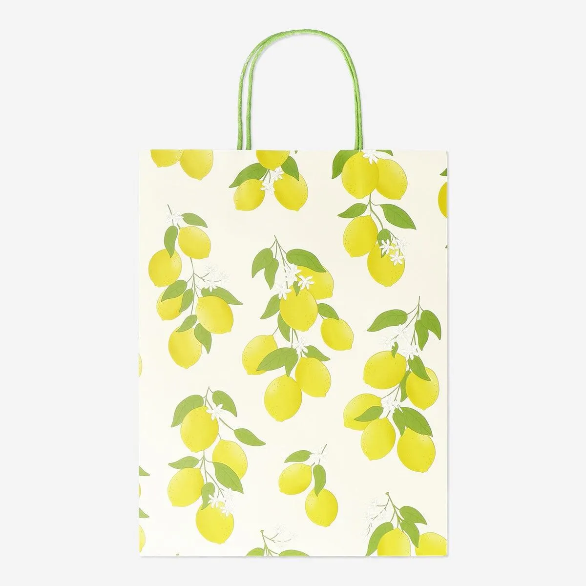 Gift bag with lemon print