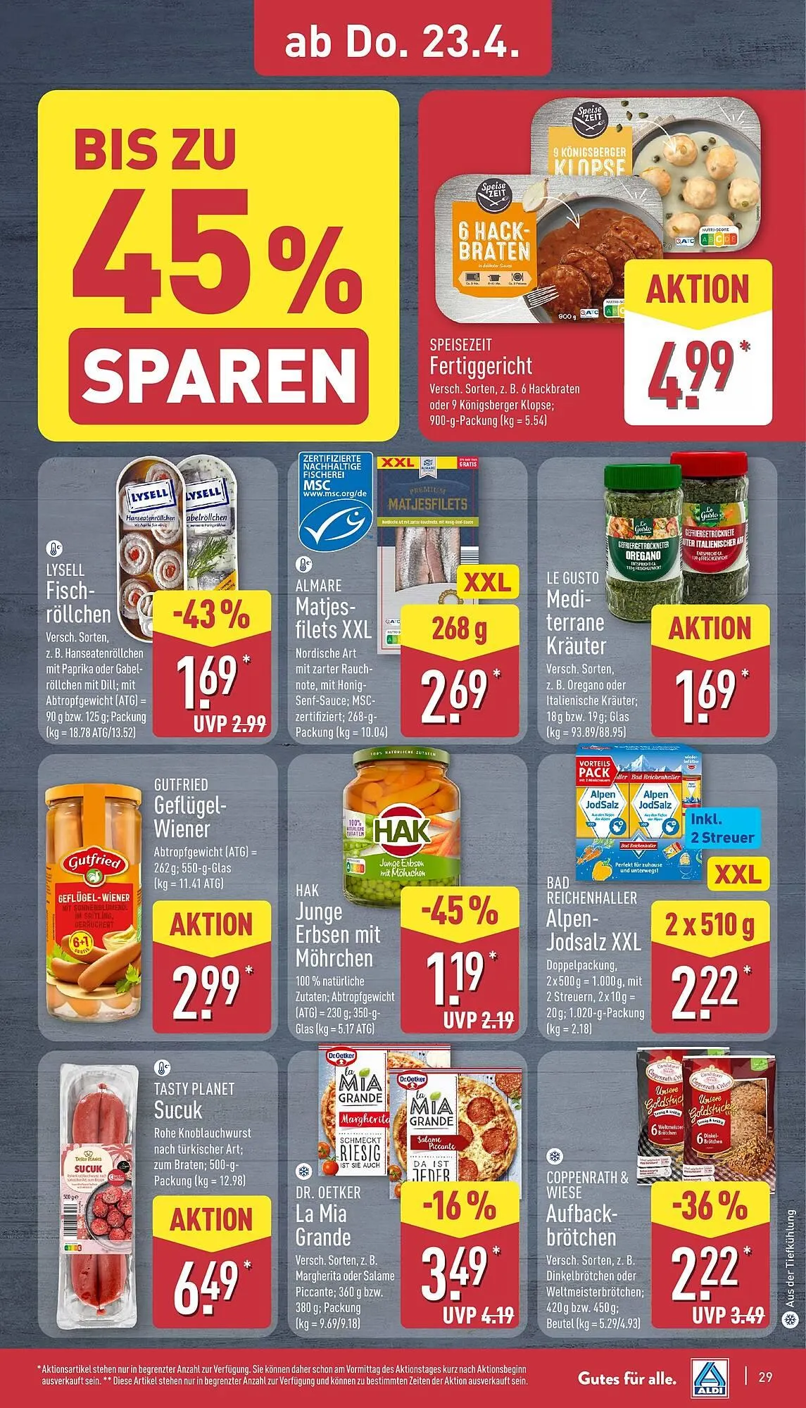 Aldi Nord Prospekt von 20. April bis 25. April 2026 - Prospekt seite 29