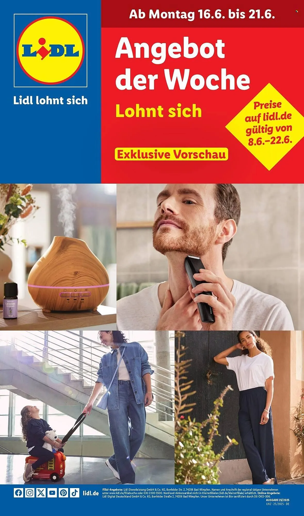 Lidl Prospekt von 16. Juni bis 21. Juni 2025 - Prospekt seite 1