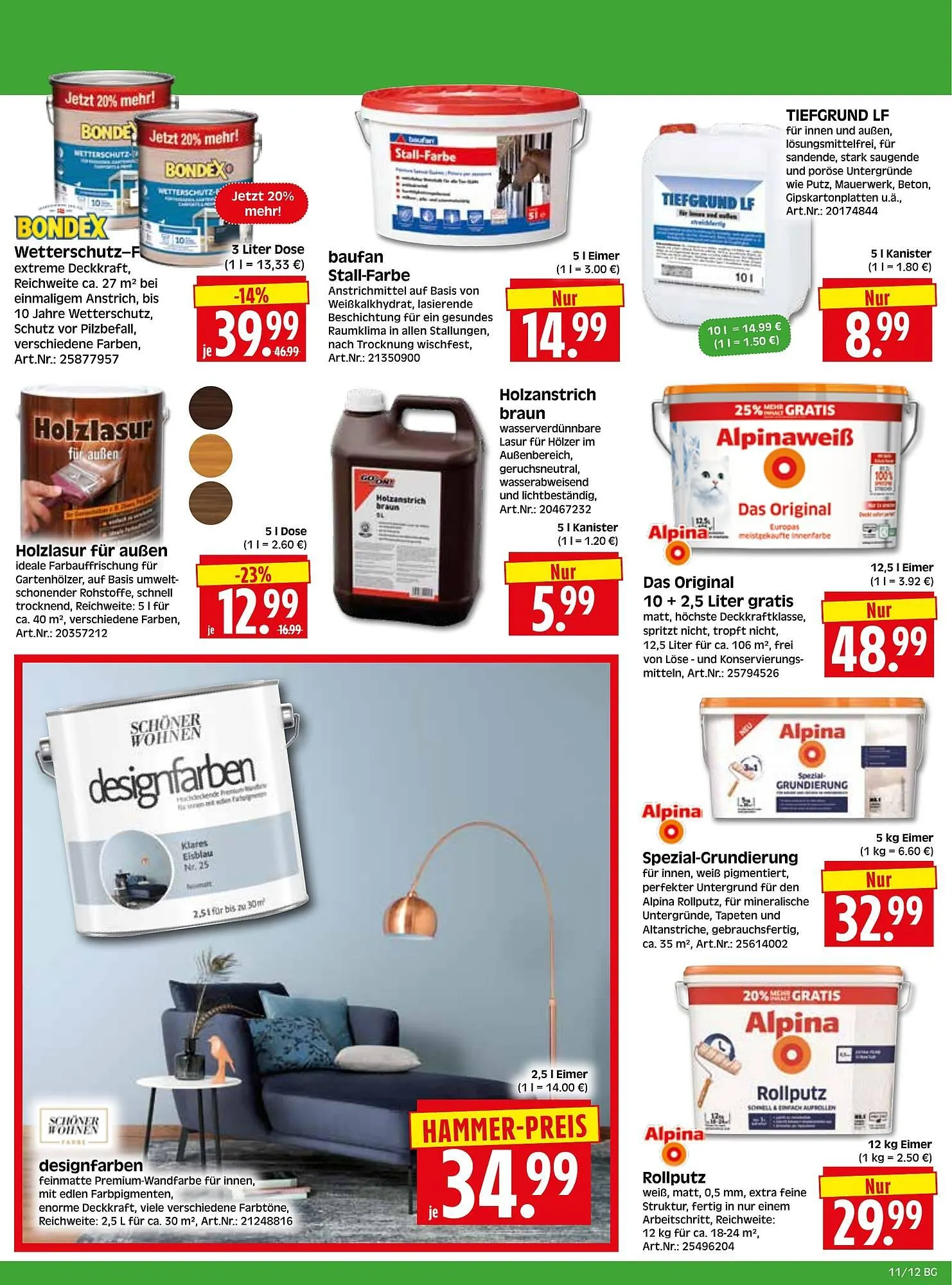 Herkules Baumarkt Prospekt von 9. März bis 14. März 2026 - Prospekt seite 12