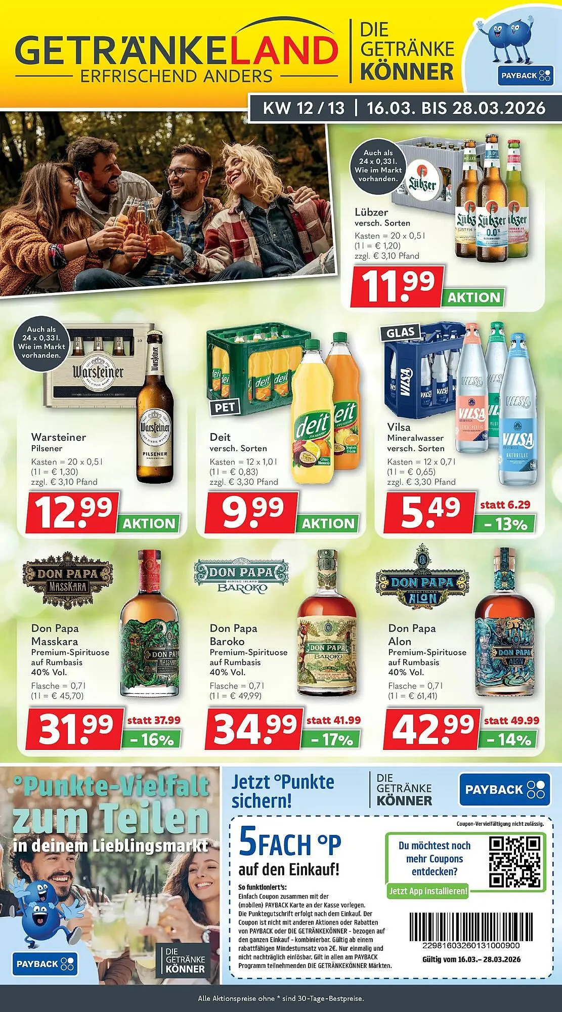 Getränkeland Prospekt von 15. März bis 28. März 2026 - Prospekt seite 1