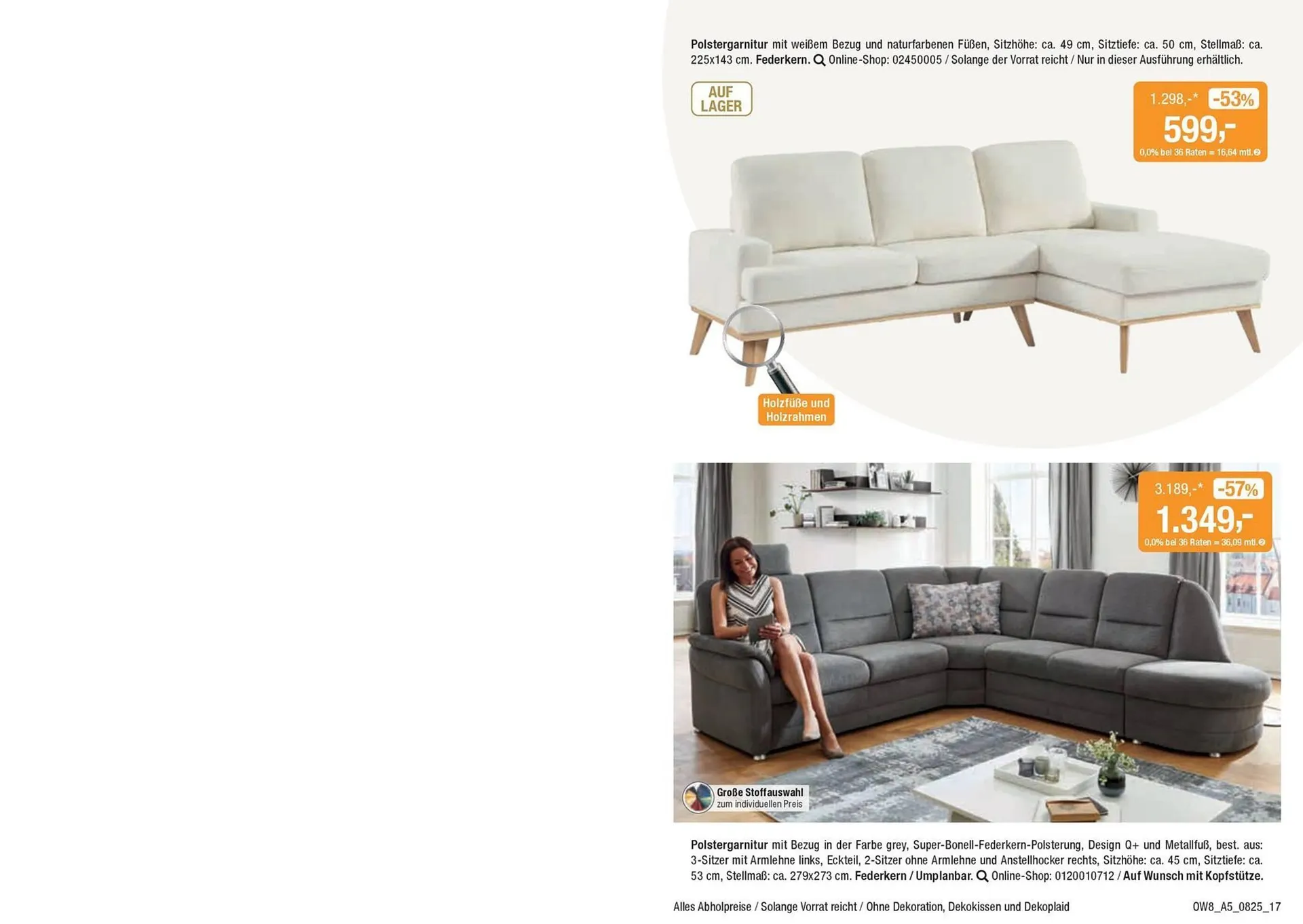 Opti Wohnwelt Prospekt von 25. Juli bis 23. August 2025 - Prospekt seite 17