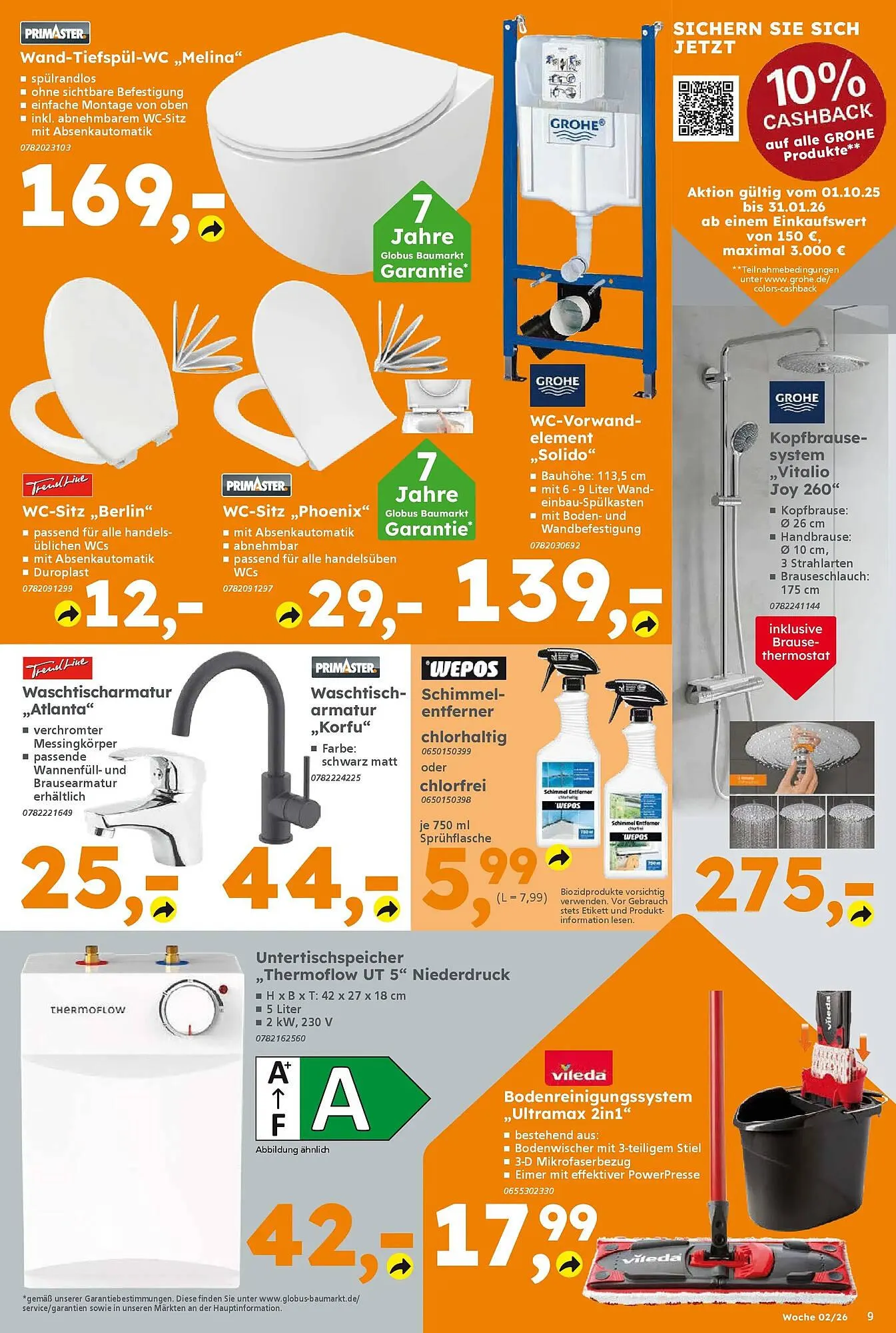 Globus Baumarkt Prospekt von 4. Januar bis 10. Januar 2026 - Prospekt seite 9
