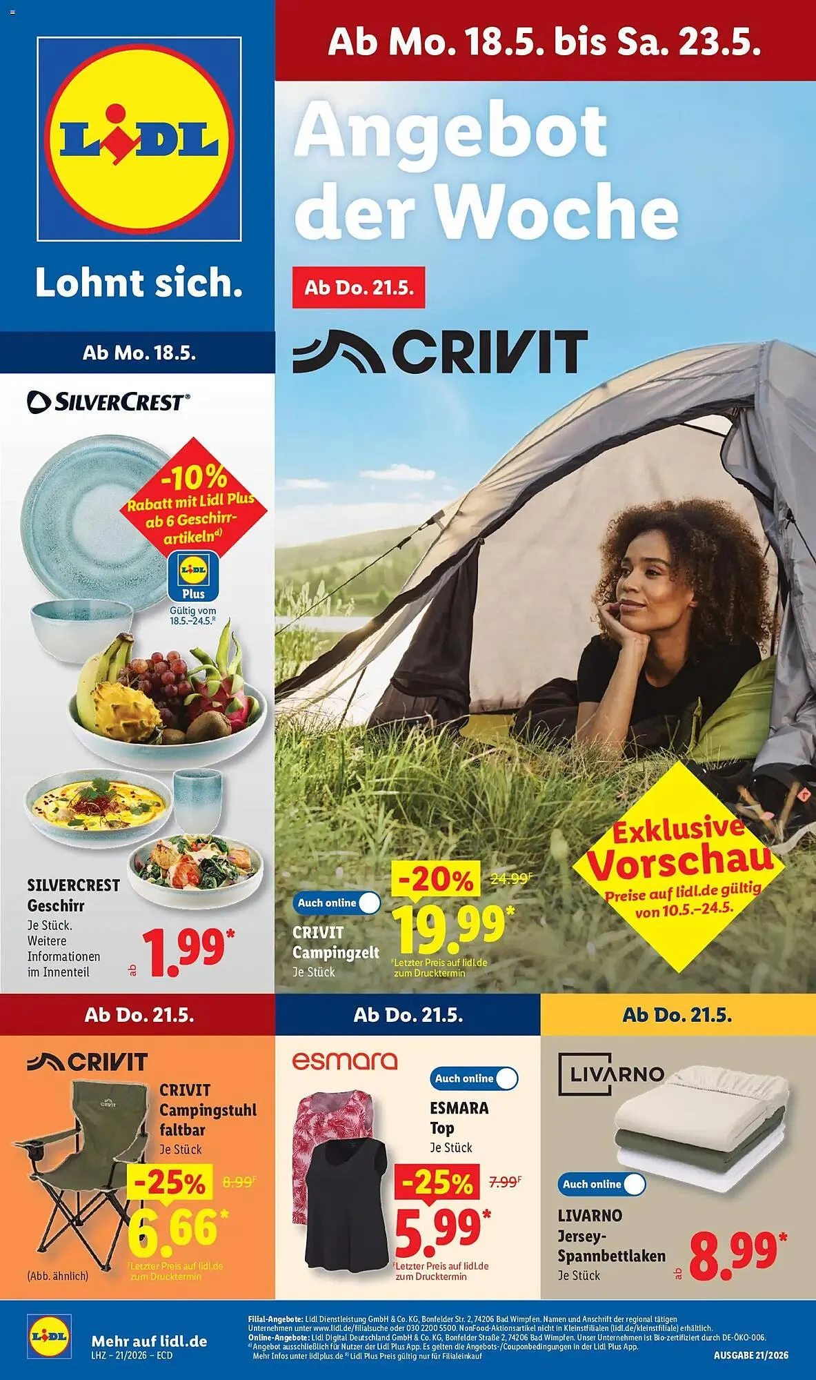 Lidl Prospekt von 18. Mai bis 23. Mai 2026 - Prospekt seite 1